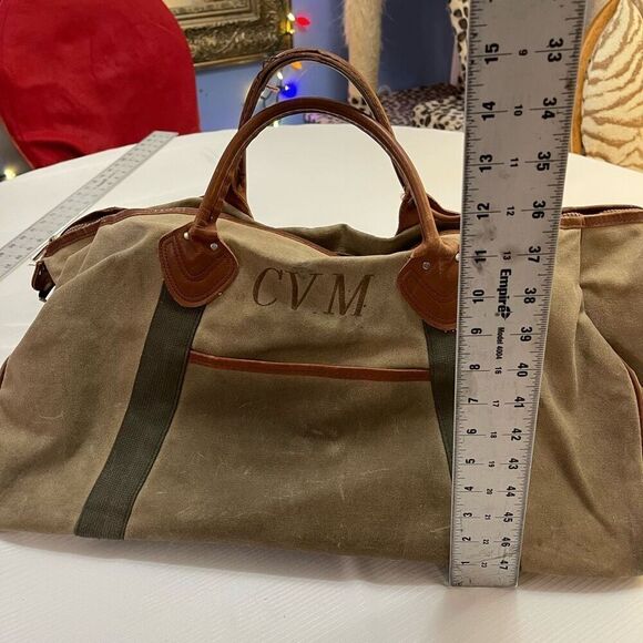 L.L. Bean Vintage Distressed Monogramed Duffle Bag - Picture 6 of 14